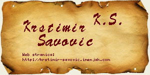 Krstimir Savović vizit kartica